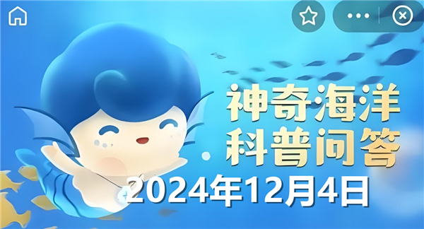 蚂蚁森林神奇海洋今日答案最新2024年12月4日