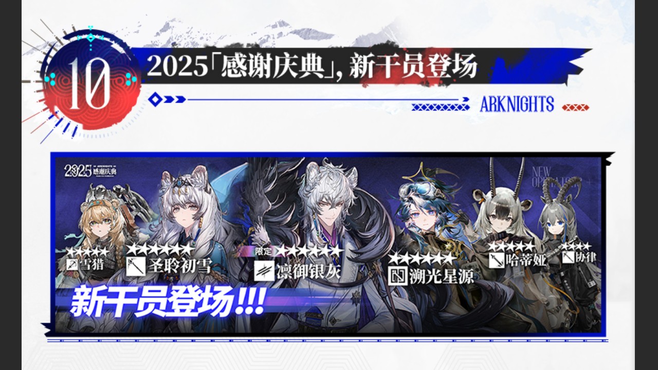 新干员登场,信赖获取提升