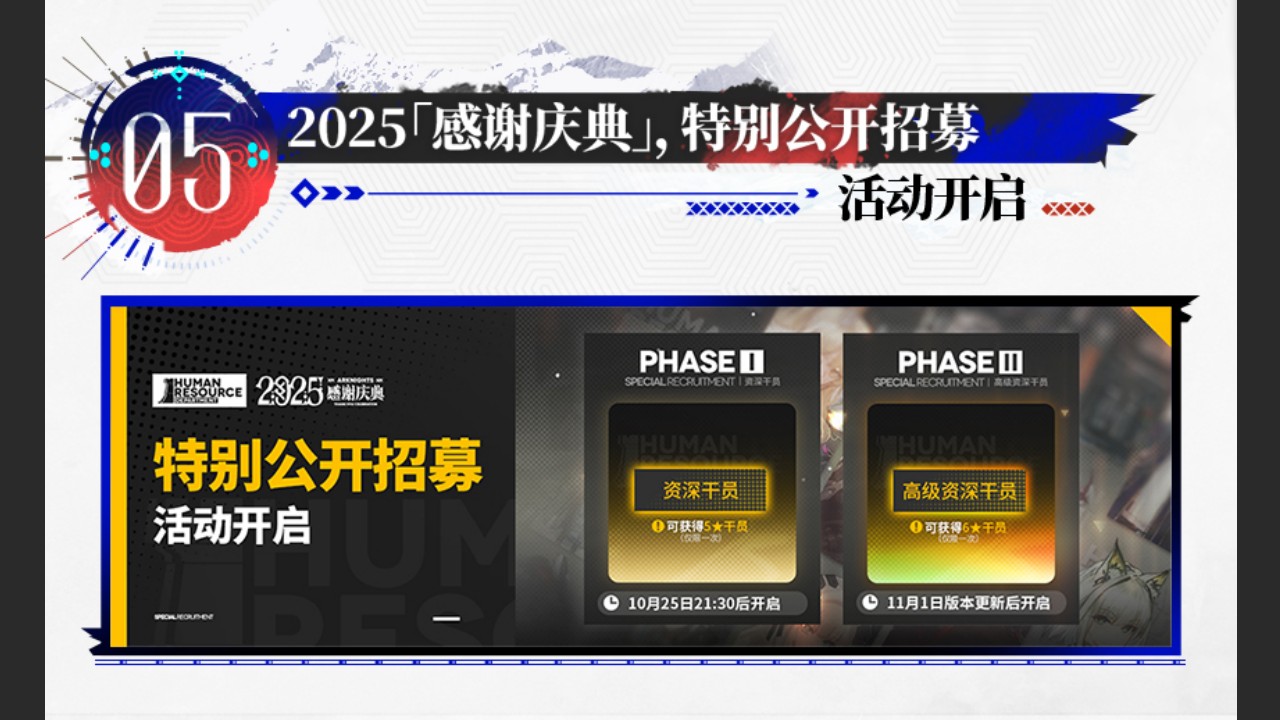 特别公开招募活动开启