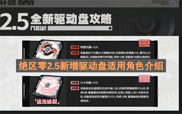 绝区零2.5更新后新增驱动盘适用角色详解