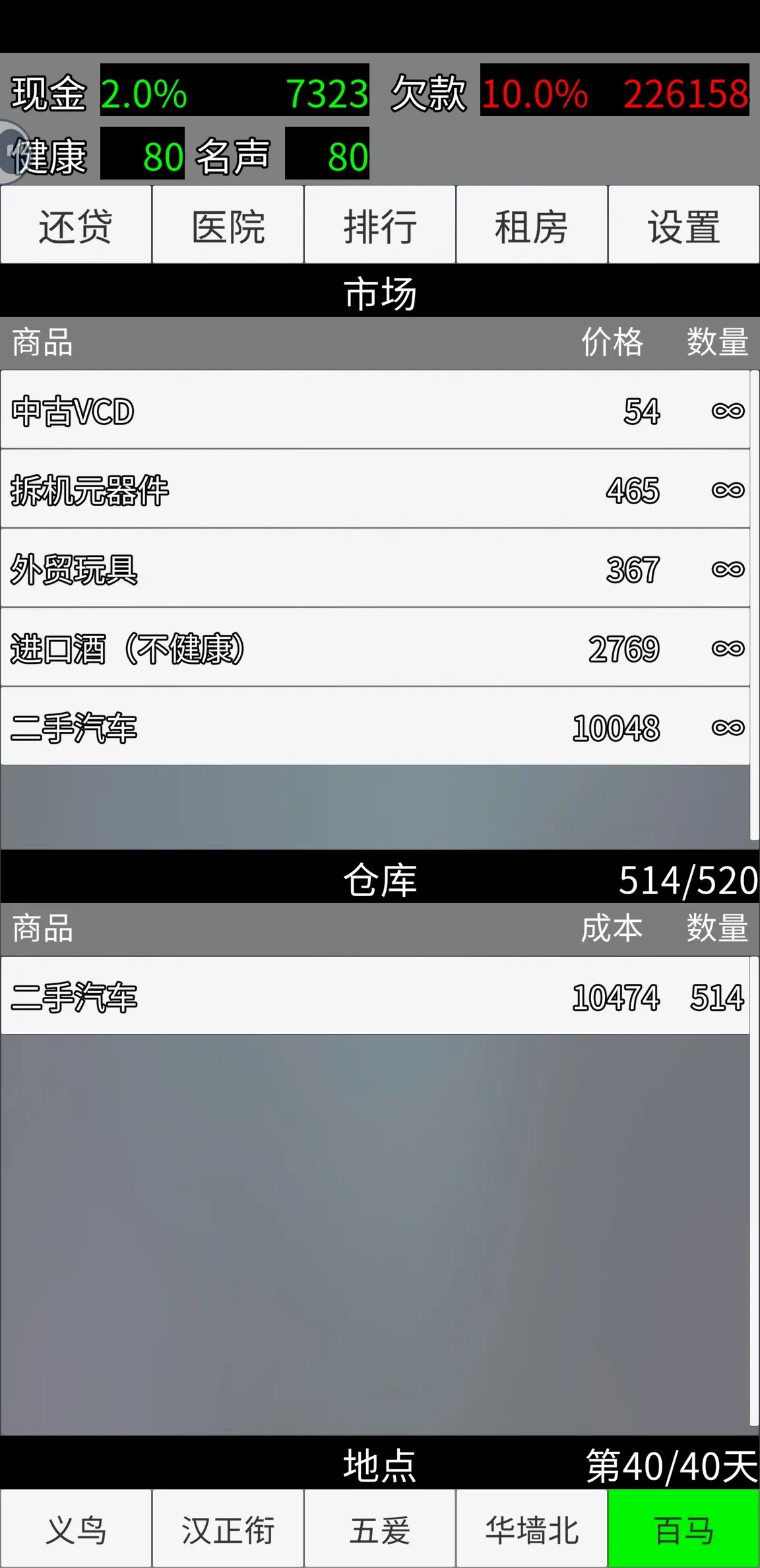 只是跑商测试版