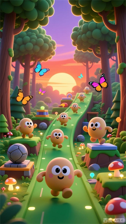 豆豆人赛跑游戏